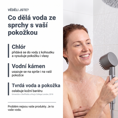 Co dělá voda ze sprchy s vaší pokožkou